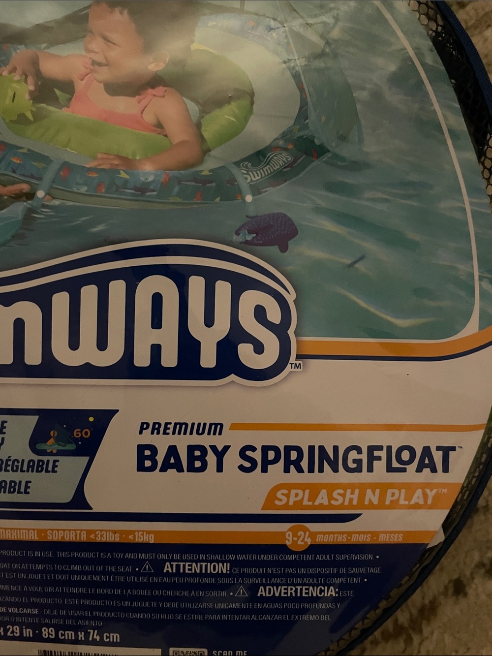 Swimways Baby SpringFloat Inflatable - Blue/Green - Picture 2 of 5